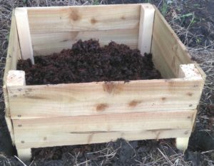 planter on site, partly filled